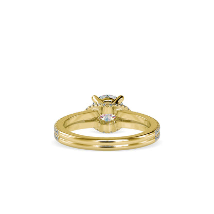 Lab Grown Diamonds with 1.5 CT Center Solitaire, 0.68 CT Side Diamonds (1.68 CT),in 14K GoldTwisted Band Engagement Ring - IGI Certified & Customizable