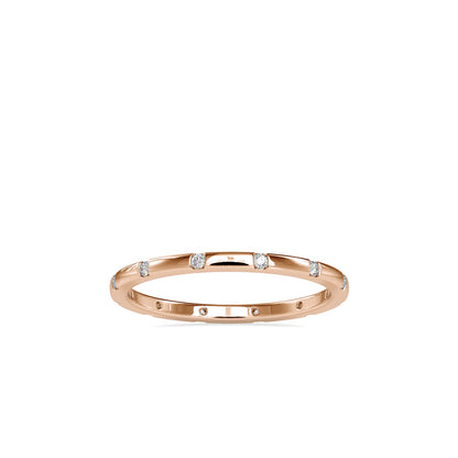 Subtle Shimmer: 0.09 ct Diamond Ring, 1.6kt Gold Band