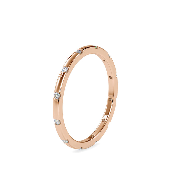 Subtle Shimmer: 0.09 ct Diamond Ring, 1.6kt Gold Band