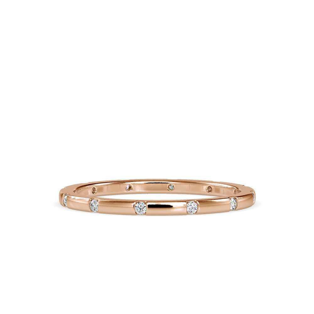 Subtle Shimmer: 0.09 ct Diamond Ring, 1.6kt Gold Band
