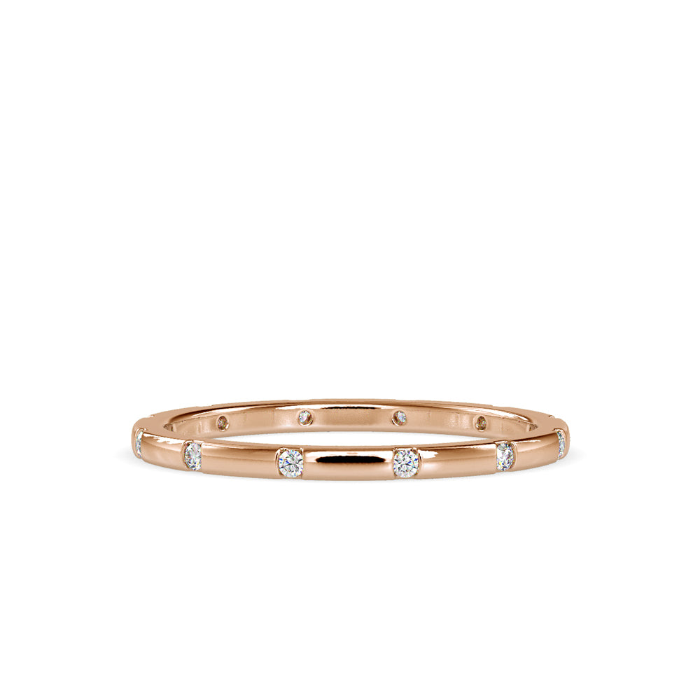 Subtle Shimmer: 0.09 ct Diamond Ring, 1.6kt Gold Band