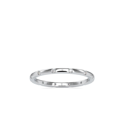 Subtle Shimmer: 0.09 ct Diamond Ring, 1.6kt Gold Band