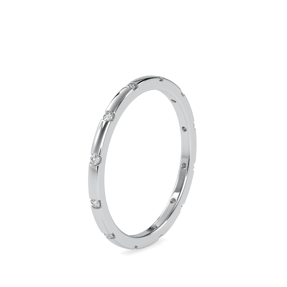 Subtle Shimmer: 0.09 ct Diamond Ring, 1.6kt Gold Band