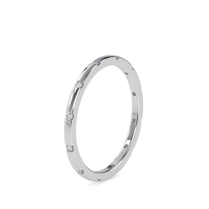 Subtle Shimmer: 0.09 ct Diamond Ring, 1.6kt Gold Band
