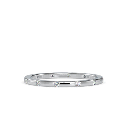 Subtle Shimmer: 0.09 ct Diamond Ring, 1.6kt Gold Band