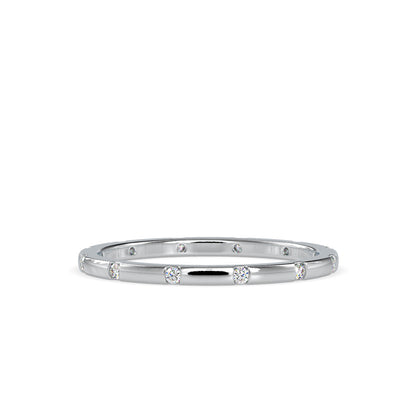 Subtle Shimmer: 0.09 ct Diamond Ring, 1.6kt Gold Band