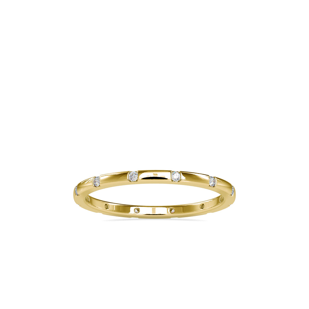 Subtle Shimmer: 0.09 ct Diamond Ring, 1.6kt Gold Band