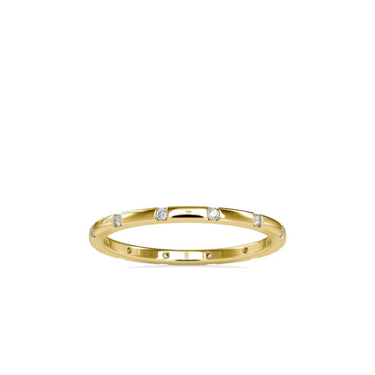 Subtle Shimmer: 0.09 ct Diamond Ring, 1.6kt Gold Band