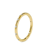 0.09 CT Lab Grown Diamond Gold Band Ring in 14K Yellow Gold, IGI Certified