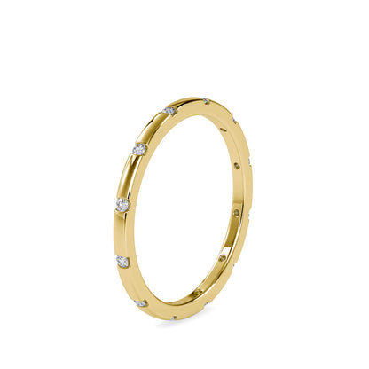 Subtle Shimmer: 0.09 ct Diamond Ring, 1.6kt Gold Band