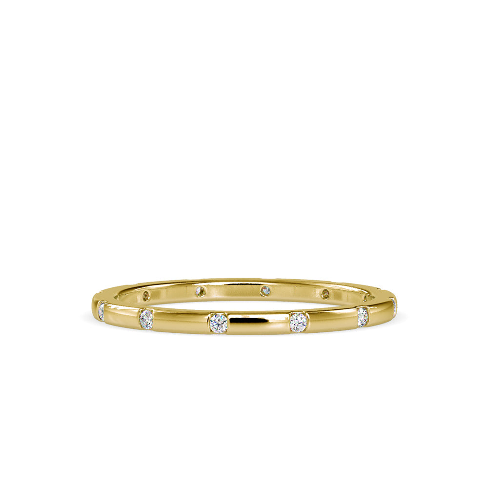 Subtle Shimmer: 0.09 ct Diamond Ring, 1.6kt Gold Band