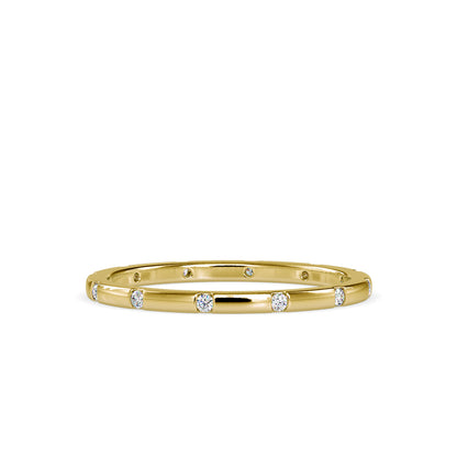 Subtle Shimmer: 0.09 ct Diamond Ring, 1.6kt Gold Band