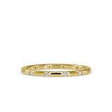 0.09 CT Lab Grown Diamond Gold Band Ring in 14K Yellow Gold, IGI Certified