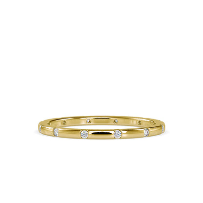 Subtle Shimmer: 0.09 ct Diamond Ring, 1.6kt Gold Band