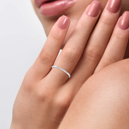 Subtle Shimmer: Lab GrownDimoand 0.05 ct Ring in.14kt Gold Band