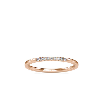 Subtle Shimmer: Lab GrownDimoand 0.05 ct Ring in.14kt Gold Band