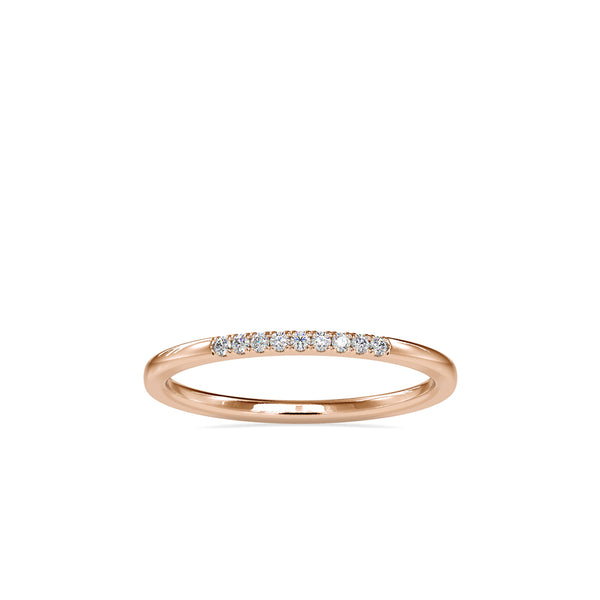 Subtle Shimmer: Lab GrownDimoand 0.05 ct Ring in.14kt Gold Band