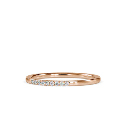 Subtle Shimmer: Lab GrownDimoand 0.05 ct Ring in.14kt Gold Band