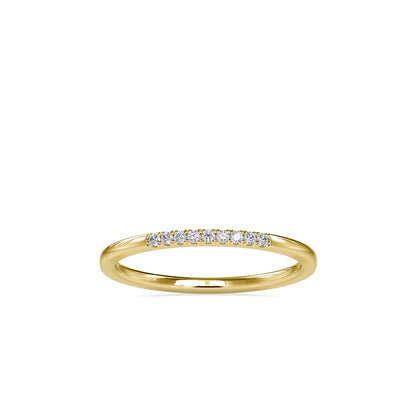 Subtle Shimmer: Lab GrownDimoand 0.05 ct Ring in.14kt Gold Band