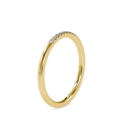 Subtle Shimmer: Lab GrownDimoand 0.05 ct Ring in.14kt Gold Band