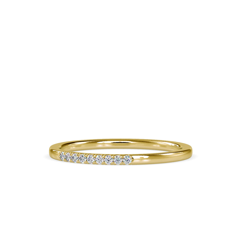Subtle Shimmer: Lab GrownDimoand 0.05 ct Ring in.14kt Gold Band