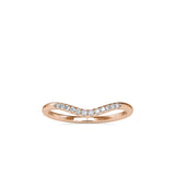 Lab Grown Diamond 0.089 CT Chevron Ring in 14K Gold, IGI Certified