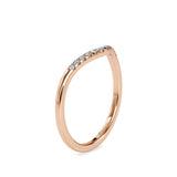 Lab Grown Diamond 0.089 CT Chevron Ring in 14K Gold, IGI Certified