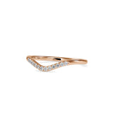 Lab Grown Diamond 0.089 CT Chevron Ring in 14K Gold, IGI Certified