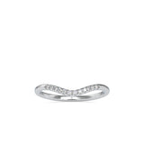 Lab Grown Diamond 0.089 CT Chevron Ring in 14K Gold, IGI Certified