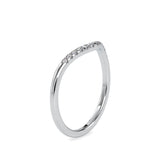 Lab Grown Diamond 0.089 CT Chevron Ring in 14K Gold, IGI Certified