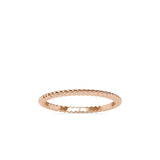 Twisted Rope Design 14K Yellow Gold Ring, IGI Certified