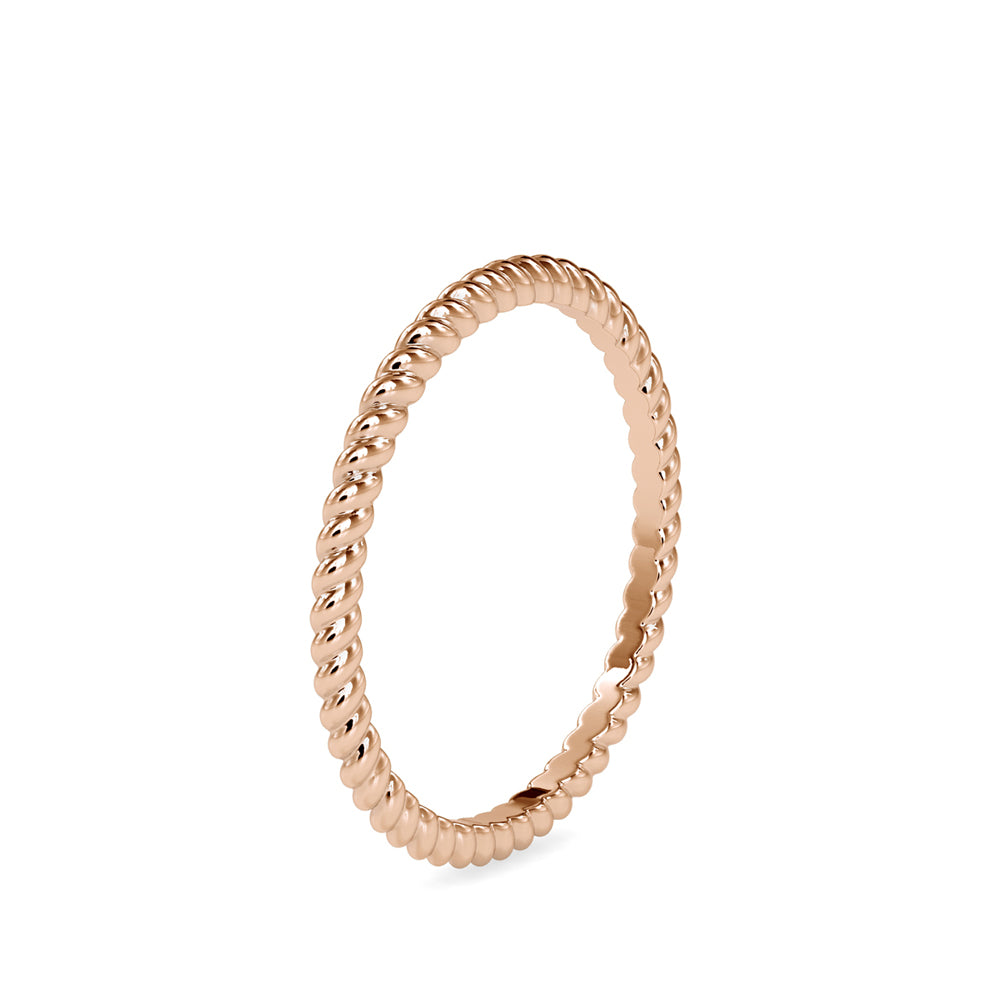 Twisted Elegance: 1.29kt Gold Ring