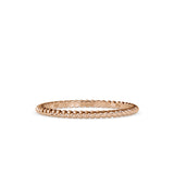 Twisted Rope Design 14K Yellow Gold Ring, IGI Certified