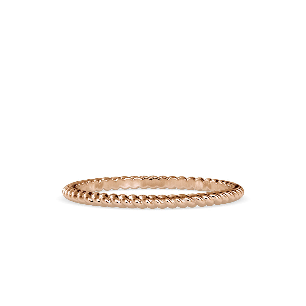 Twisted Elegance: 1.29kt Gold Ring