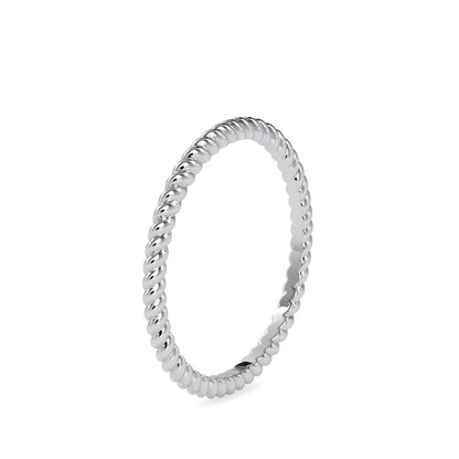 Twisted Elegance: 1.29kt Gold Ring