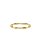 Twisted Rope Design 14K Yellow Gold Ring, IGI Certified