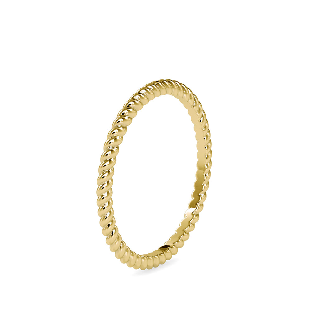 Twisted Elegance: 1.29kt Gold Ring