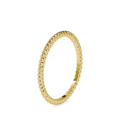 Twisted Elegance: 1.29kt Gold Ring