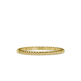 Twisted Rope Design 14K Yellow Gold Ring, IGI Certified