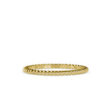 Twisted Rope Design 14K Yellow Gold Ring, IGI Certified