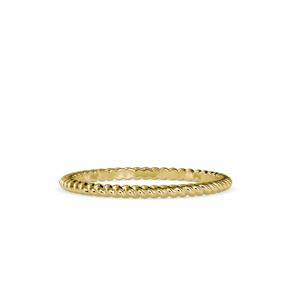 Twisted Elegance: 1.29kt Gold Ring