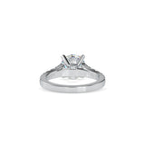 Lab Grown Diamonds with 2 CT Center Solitaire, 0.9 CT Side Diamond Engagement Ring in 14K Yellow Gold , IGI Certified