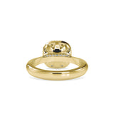 Lab Grown Diamonds with 1 CT Center Solitaire, 0.60 CT Side Diamonds in 14Kt Yellow Gold Round Brilliant Diamond Halo Engagement Ring - IGI Certified & Customizable