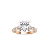 Lab Grown Diamond with 1 CT Center Solitaire, 0.9 CT Side Diamonds Engagement Ring in 14K Yellow  Gold - IGI Certified & Customizable