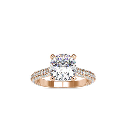 1.52 CT Lab Grown Round Brilliant Diamond Solitaire Engagement Ring in 14K Yellow Gold, IGI Certified