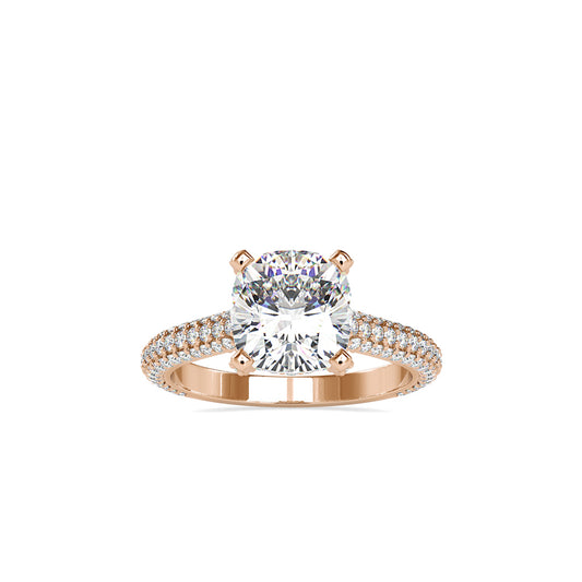 1.52 CT Lab Grown Round Brilliant Diamond Solitaire Engagement Ring in 14K Yellow Gold, IGI Certified