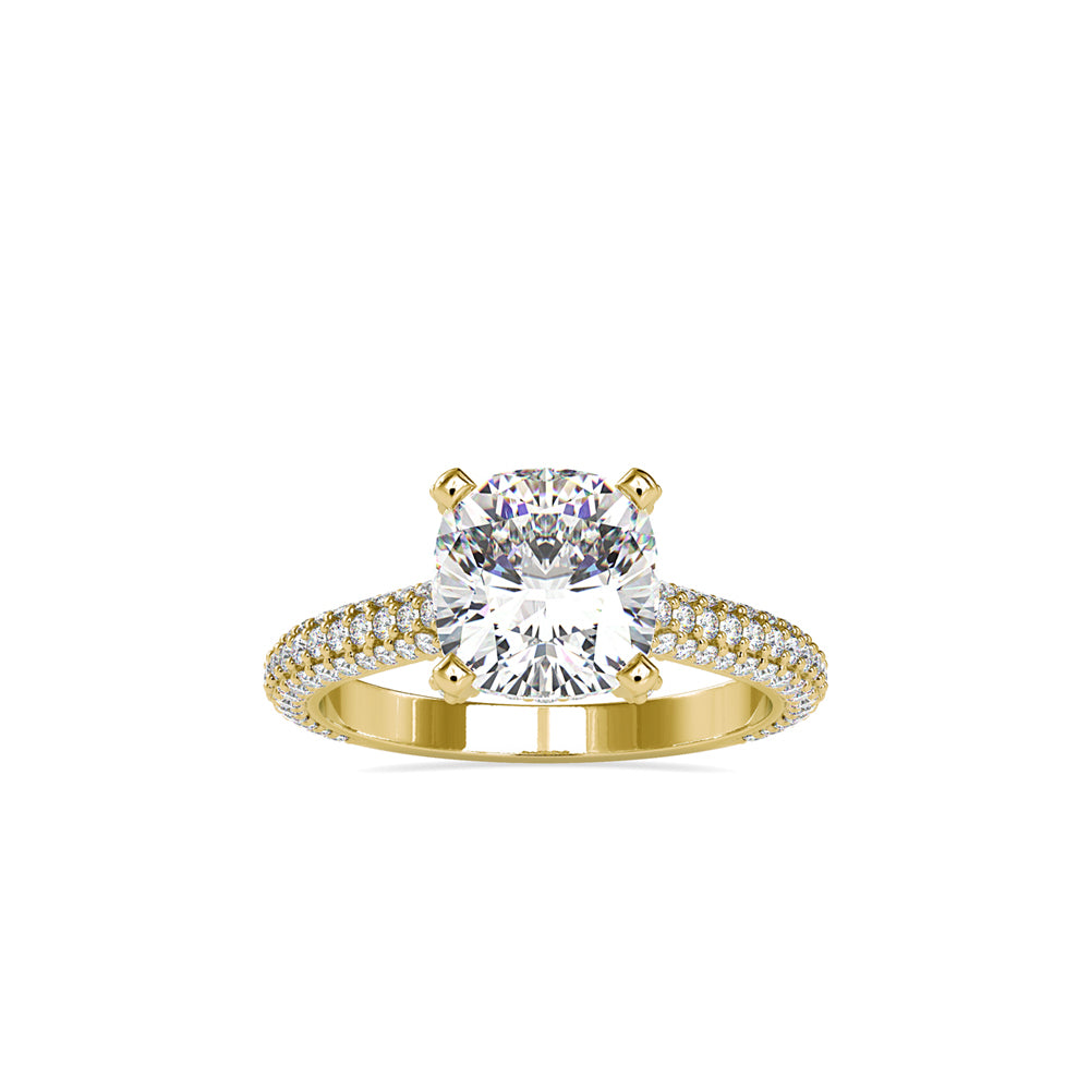 1.52 CT Lab Grown Round Brilliant Diamond Solitaire Engagement Ring in 14K Yellow Gold, IGI Certified
