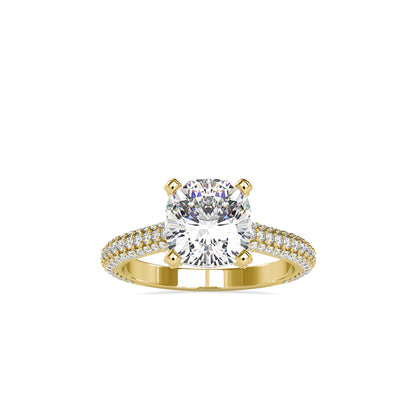 1.52 CT Lab Grown Round Brilliant Diamond Solitaire Engagement Ring in 14K Yellow Gold, IGI Certified