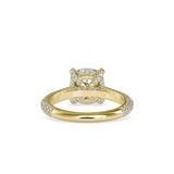 Lab Grown Diamond with 1 CT Center Solitaire, 0.9 CT Side Diamonds Engagement Ring in 14K Yellow  Gold - IGI Certified & Customizable