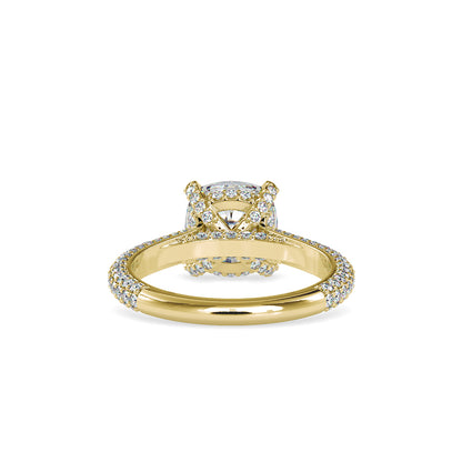 1.52 CT Lab Grown Round Brilliant Diamond Solitaire Engagement Ring in 14K Yellow Gold, IGI Certified